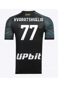 Fotbalové Dres SSC Napoli Khvicha Kvaratskhelia #77 Třetí Oblečení 2023-24 Krátký Rukáv